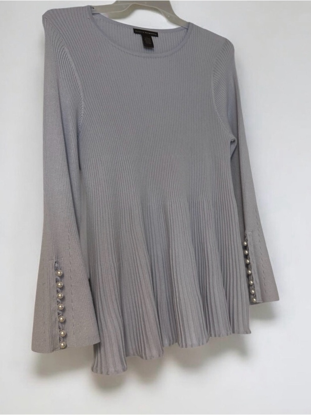 Grace Elements Light with Pearl-Button Bell Sleeves large women’s sweater